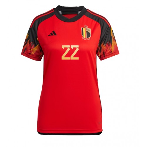 Maillot de foot Belgique Charles De Ketelaere #22 Domicile Femmes Monde 2022 Manches Courte